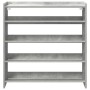 Mueble zapatero madera contrachapada gris hormigón 80x25x81 cm