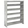 Mueble zapatero madera contrachapada gris hormigón 80x25x100 cm by , Shoe racks and shoe organizers - Ref: Foro24-859899, Pri...