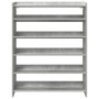 Mueble zapatero madera contrachapada gris hormigón 80x25x100 cm by , Shoe racks and shoe organizers - Ref: Foro24-859899, Pri...