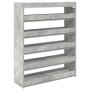 Mueble zapatero madera contrachapada gris hormigón 80x25x100 cm by , Shoe racks and shoe organizers - Ref: Foro24-859899, Pri...
