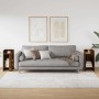Mesas auxiliares 2 uds con estante ahumado roble 25,5x27x60 cm de , Mesas auxiliares - Ref: Foro24-858551, Precio: 41,89 €, D...