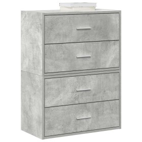 Armarios con 2 cajones 2 uds gris hormigón 60x31x40 cm de , Cajoneras - Ref: Foro24-858828, Precio: 96,96 €, Descuento: %