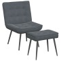Sillón de relax con reposapiés terciopelo gris oscuro von , Stühle - Ref: Foro24-4012328, Preis: 90,17 €, Rabatt: %