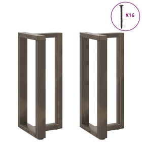 Patas de mesa bar forma T 2 uds acero natural 40x35x(90-91)cm von , Tischbeine - Ref: Foro24-4013075, Preis: 141,40 €, Rabatt: %