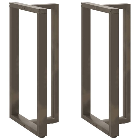 Patas mesa bar forma T 2 uds acero natural 60x35x(110-111) cm by , Table legs - Ref: Foro24-4013107, Price: 162,79 €, Discoun...