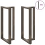 Patas mesa bar forma T 2 uds acero natural 60x35x(110-111) cm by , Table legs - Ref: Foro24-4013107, Price: 162,79 €, Discoun...