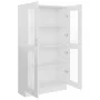 Vitrine aus glänzend weißem Holzwerkstoff, 82,5 x 30,5 x 150 cm von vidaXL, Bücherregale und Regale - Ref: Foro24-802765, Pre...