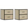 Mesitas de noche de pared 2 unidades roble Sonoma 40x31x39,5 cm de , Mesitas de noche - Ref: Foro24-848727, Precio: 79,58 €, ...