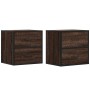 Mesitas de noche pared 2 uds color roble marrón 40x31x39,5 cm von , Nachttische - Ref: Foro24-848733, Preis: 83,07 €, Rabatt: %