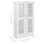 Glossy white engineered wood display case 82.5x30.5x150 cm by vidaXL, Bookcases and shelves - Ref: Foro24-802765, Price: 156,...
