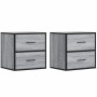 Mesitas de noche de pared 2 unidades gris sonoma 40x31x39,5 cm de , Mesitas de noche - Ref: Foro24-848731, Precio: 82,21 €, D...