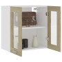 Hängeschrank aus Glas und Eichenholz, 60 x 31 x 60 cm von vidaXL, Küchenschränke - Ref: Foro24-802524, Preis: 57,41 €, Rabatt: %