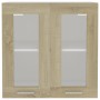 Hängeschrank aus Glas und Eichenholz, 60 x 31 x 60 cm von vidaXL, Küchenschränke - Ref: Foro24-802524, Preis: 57,41 €, Rabatt: %