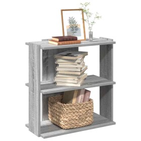Librería 3 estantes madera ingeniería gris Sonoma 60x30x60 cm de , Librerías y estanterías - Ref: Foro24-860252, Precio: 38,7...