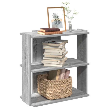 Librería 3 estantes madera ingeniería gris Sonoma 60x30x60 cm by , Bookcases and shelves - Ref: Foro24-860252, Price: 38,72 €...