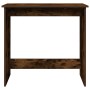 Escritorio de madera contrachapada roble ahumado 80x40x75 cm