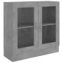 Vitrina de madera contrachapada gris hormigón 82,5x30,5x80 cm de vidaXL, Librerías y estanterías - Ref: Foro24-802745, Precio...