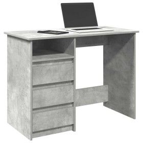 Escritorio de madera de ingeniería gris hormigón 102x50x75 cm de , Escritorios - Ref: Foro24-860466, Precio: 111,78 €, Descue...