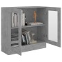 Concrete gray plywood display case 82.5x30.5x80 cm by vidaXL, Bookcases and shelves - Ref: Foro24-802745, Price: 63,14 €, Dis...