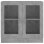 Vitrine aus betongrauem Sperrholz, 82,5 x 30,5 x 80 cm von vidaXL, Bücherregale und Regale - Ref: Foro24-802745, Preis: 63,14...