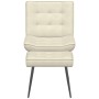 Sillón de relax con taburete terciopelo crema by , Chairs - Ref: Foro24-4012335, Price: 95,12 €, Discount: %