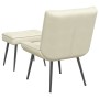 Sillón de relax con taburete terciopelo crema by , Chairs - Ref: Foro24-4012335, Price: 95,12 €, Discount: %