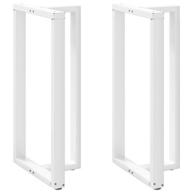 Patas de mesa bar forma T 2 uds acero blanco 60x35x(110-111) cm by , Table legs - Ref: Foro24-4013105, Price: 147,95 €, Disco...