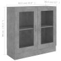 Concrete gray plywood display case 82.5x30.5x80 cm by vidaXL, Bookcases and shelves - Ref: Foro24-802745, Price: 63,14 €, Dis...