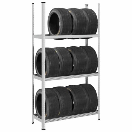 Estantería de 3 capas para neumáticos 2 uds plata 110x40x200 cm von , Industrieregale - Ref: Foro24-4016971, Preis: 83,78 €, ...