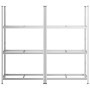 Estantería de 3 capas para neumáticos 2 uds plata 110x40x200 cm