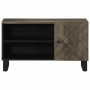 Mueble de TV madera maciza de mango negro 80x33x46 cm | Foro24.es | Tu tienda online para hogar, jardín y más Foro24.es