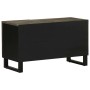 Mueble de TV madera maciza de mango negro 80x33x46 cm | Foro24.es | Tu tienda online para hogar, jardín y más Foro24.es