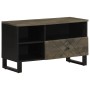 Mueble de TV madera maciza de mango negro 80x33x46 cm von , CD- und DVD-Speicher - Ref: Foro24-4017701, Preis: 86,58 €, Rabat...
