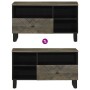 Mueble de TV madera maciza de mango negro 80x33x46 cm von , CD- und DVD-Speicher - Ref: Foro24-4017701, Preis: 86,58 €, Rabat...