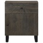 Mesita de noche madera maciza de mango negra 50x33x60 cm by , Nightstands - Ref: Foro24-4017692, Price: 80,19 €, Discount: %