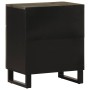 Mesita de noche madera maciza de mango negra 50x33x60 cm by , Nightstands - Ref: Foro24-4017692, Price: 80,19 €, Discount: %