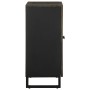 Aparador negro 60x33x75 cm madera maciza mango von , Schließfächer und Lagerschränke - Ref: Foro24-4017686, Preis: 104,40 €, ...