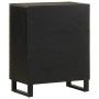 Aparador negro 60x33x75 cm madera maciza mango von , Schließfächer und Lagerschränke - Ref: Foro24-4017686, Preis: 104,40 €, ...