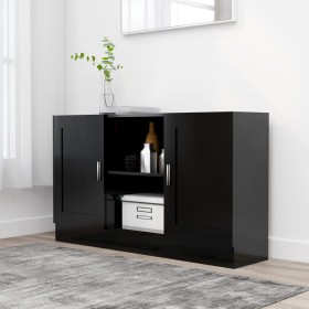 Aparador de madera contrachapada negro 120x30,5x70 cm de vidaXL, Aparadores - Ref: Foro24-802778, Precio: 88,48 €, Descuento: %