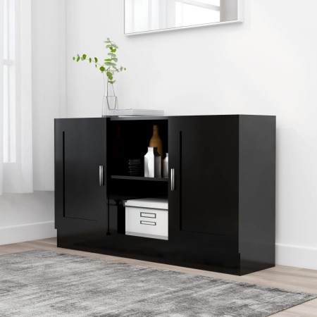 Aparador de madera contrachapada negro 120x30,5x70 cm de vidaXL, Aparadores - Ref: Foro24-802778, Precio: 88,38 €, Descuento: %
