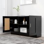 Aparador de madera contrachapada negro 120x30,5x70 cm de vidaXL, Aparadores - Ref: Foro24-802778, Precio: 88,38 €, Descuento: %