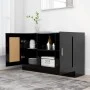 Aparador de madera contrachapada negro 120x30,5x70 cm de vidaXL, Aparadores - Ref: Foro24-802778, Precio: 86,12 €, Descuento: %
