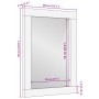 Espejo de baño madera maciza mango gris 50x3x70 cm von , Badezimmermöbel - Ref: Foro24-4017715, Preis: 52,24 €, Rabatt: %