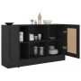 Aparador de madera contrachapada negro 120x30,5x70 cm de vidaXL, Aparadores - Ref: Foro24-802778, Precio: 86,12 €, Descuento: %