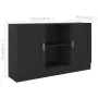 Aparador de madera contrachapada negro 120x30,5x70 cm de vidaXL, Aparadores - Ref: Foro24-802778, Precio: 86,12 €, Descuento: %