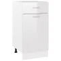 Armario inferior madera ingeniería blanco brillo 40x46x81,5 cm de vidaXL, Armarios de cocina - Ref: Foro24-801217, Precio: 79...