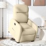 Sillón eléctrico reclinable elevable de tela color crema de , Sillones - Ref: Foro24-3303000, Precio: 316,09 €