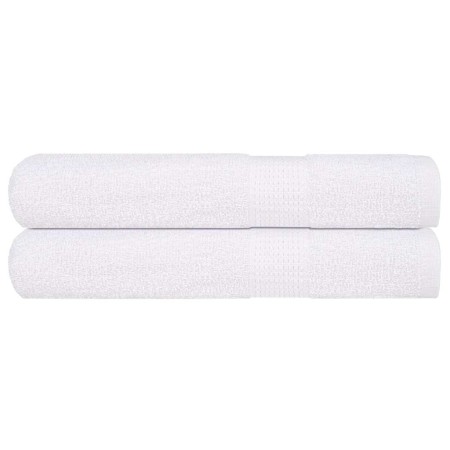 Toallas 2 uds 100% algodón blanco 100x200 cm 600 gsm de , Toallas - Ref: Foro24-136665, Precio: 41,36 €, Descuento: %