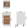 Armario inferior madera ingeniería blanco brillo 40x46x81,5 cm de vidaXL, Armarios de cocina - Ref: Foro24-801217, Precio: 79...