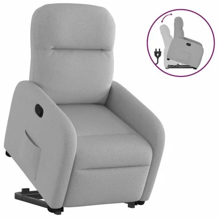 Sillón reclinable elevable de tela gris nube by , Armchairs - Ref: Foro24-3302981, Price: 265,91 €, Discount: %